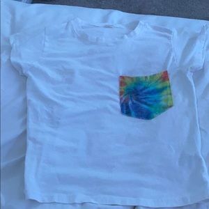 Super cute rainbow pocket brandy Melville baby tee